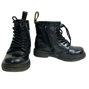 Dr. Martens GLITTER Boots Toddler Kids 1460 Shoes Zipper Lace Up Combat Comfort