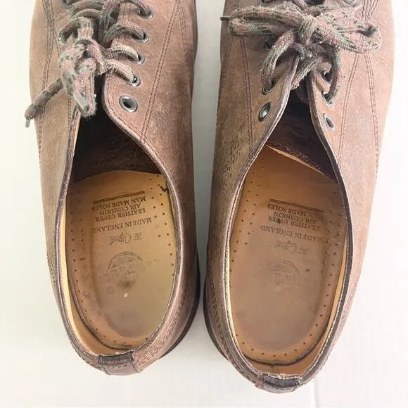 Dr. Martens Made in England Low Top Leather Shoes size 11 brown