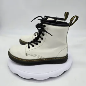 Dr. Martens Shoes Youth 3 Leather 1460W Pascal White Boots