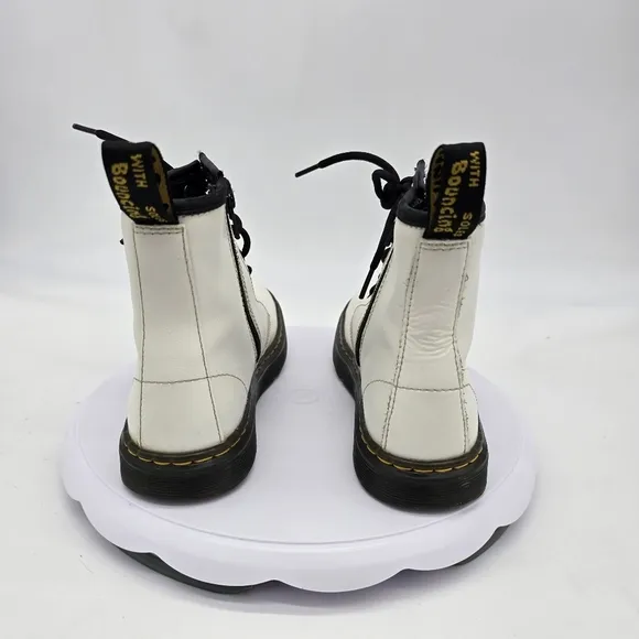 Dr. Martens Shoes Youth 3 Leather 1460W Pascal White Boots