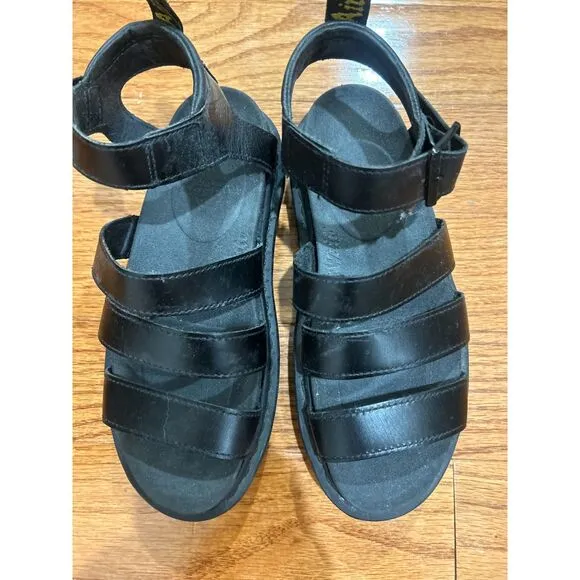 Dr. Martens Strappy Ankle Leather Platform Gladiator Sandals Size 7