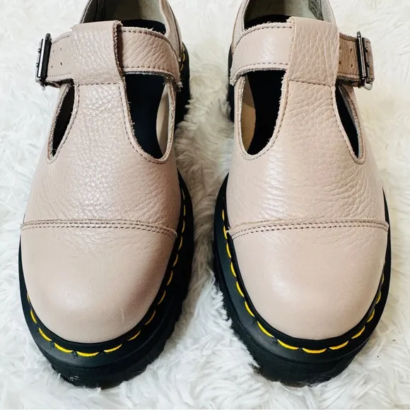 Dr Martens Woman's Bethan Leather Platform Mary Jane Oxford Shoes Sz 7
