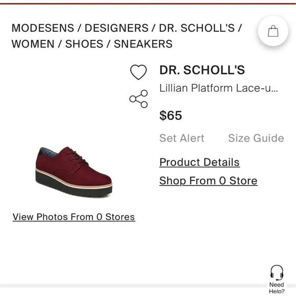 Dr Scholls Burgundy Comfort Slip on Shoes