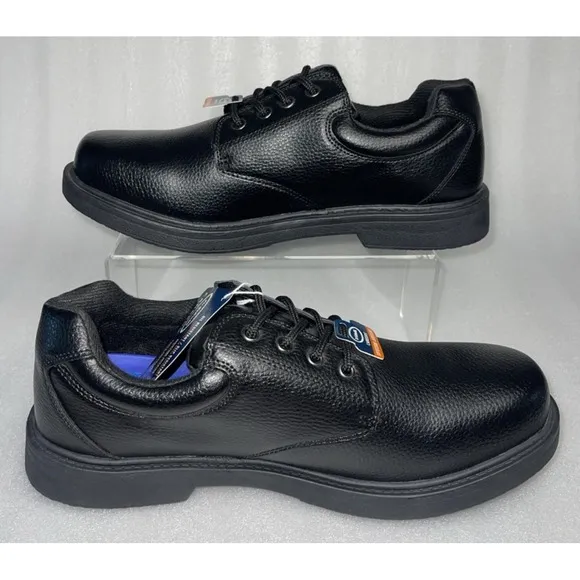 Dr Scholls Mens Dave Black Careers Slip Oil Resistant Shoes Size 13W Gel Cushion
