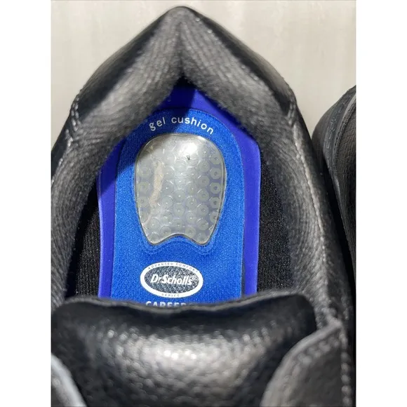Dr Scholls Mens Dave Black Careers Slip Oil Resistant Shoes Size 13W Gel Cushion