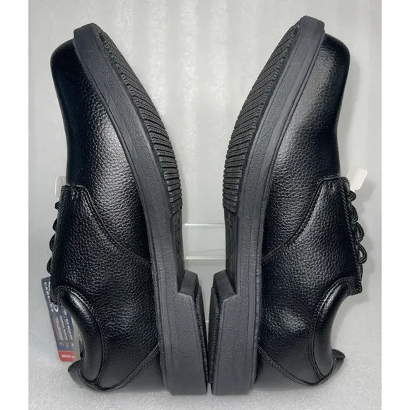 Dr Scholls Mens Dave Black Careers Slip Oil Resistant Shoes Size 13W Gel Cushion