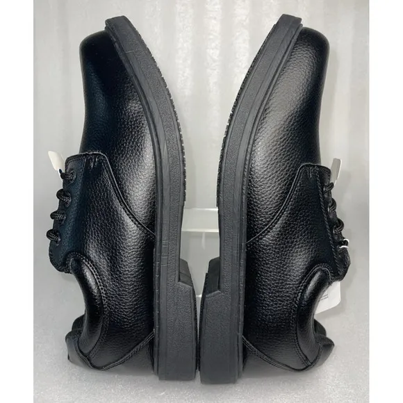 Dr Scholls Mens Dave Black Careers Slip Oil Resistant Shoes Size 13W Gel Cushion