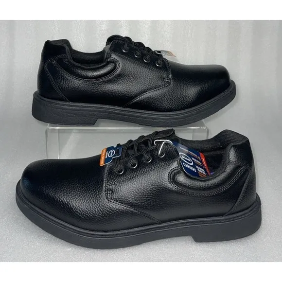 Dr Scholls Mens Dave Black Careers Slip Oil Resistant Shoes Size 13W Gel Cushion