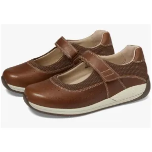 Drew Trust Mary Janes Shoes Camel Leather Size 9.5 NIB Therapeutic Comfy Shoes