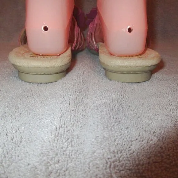 Earth Spirit Gelron Meri Sandals Size 9 Suede Flower Padded Flip Flops Thong M