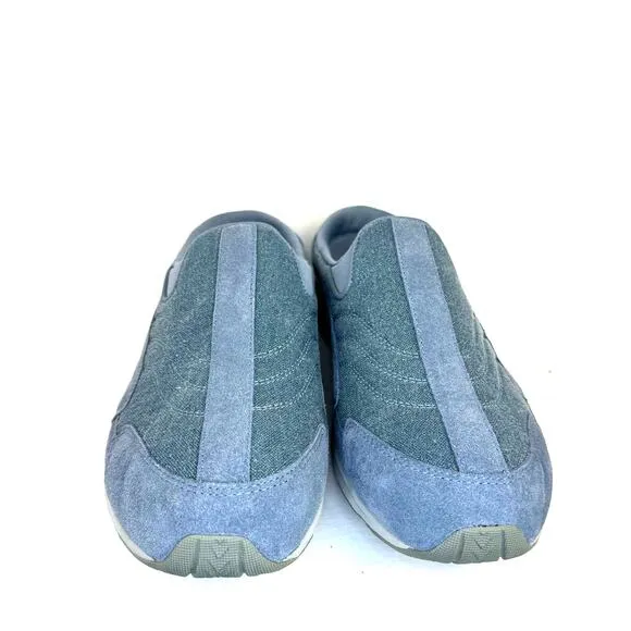 EASY SPIRIT | Blue Suede Metallic &quot;Traveltime303&quot; Athletic Clogs | Women's 12M