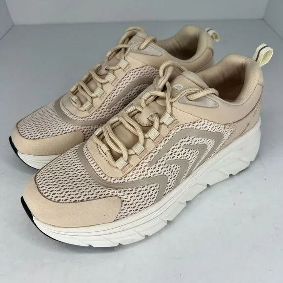 Easy Spirit Womens Semarliss2 Taupe Textile Low Top Size 5.5M Walking Shoes