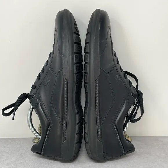 Ecco 1963 Men's Size 46 (12-12.5) Black Leather Lace-Up Low Top Sneakers Shoes