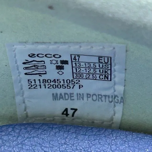 Ecco ATH-1FTR Men's EU 47 US 13 Comfort Slip On Black White Sneakers‎ Shoes