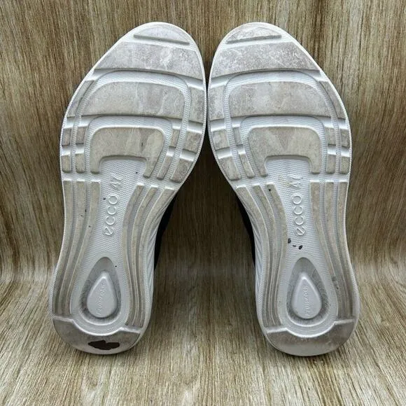 Ecco ATH-1FTR Men's EU 47 US 13 Comfort Slip On Black White Sneakers‎ Shoes