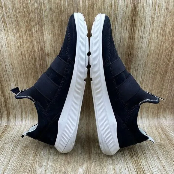 Ecco ATH-1FTR Men's EU 47 US 13 Comfort Slip On Black White Sneakers‎ Shoes