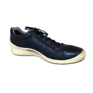 ECCO Biom Golf Shoes Mens 9-9.5 EU 43 Black Leather Low Top Comfort Sneakers