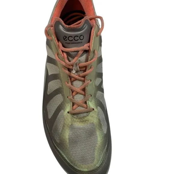 ECCO Biom Performance Sneakers Size 39 US 8.5 Gray/Coral Running Training Shoes