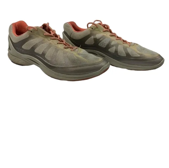 ECCO Biom Performance Sneakers Size 39 US 8.5 Gray/Coral Running Training Shoes