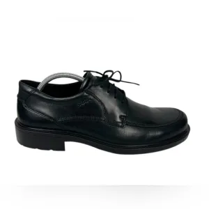 Ecco Casual Walking Shoes Black Leather Mens Size EU 42 US 8 8.5 Shock Point