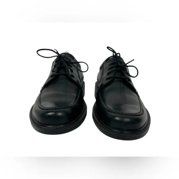 Ecco Casual Walking Shoes Black Leather Mens Size EU 42 US 8 8.5 Shock Point