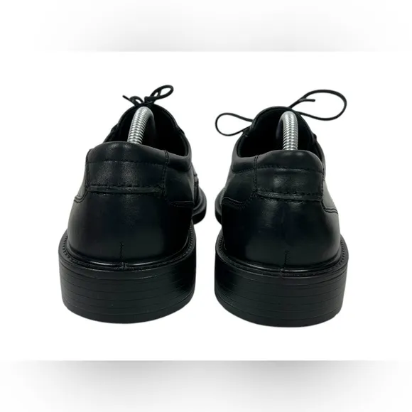 Ecco Casual Walking Shoes Black Leather Mens Size EU 42 US 8 8.5 Shock Point