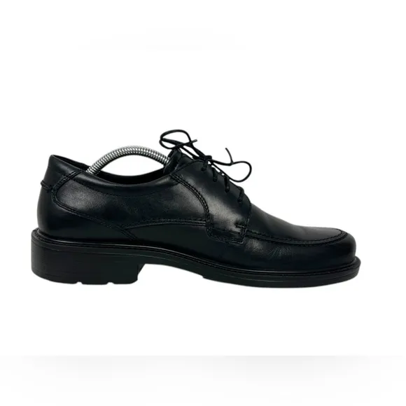 Ecco Casual Walking Shoes Black Leather Mens Size EU 42 US 8 8.5 Shock Point