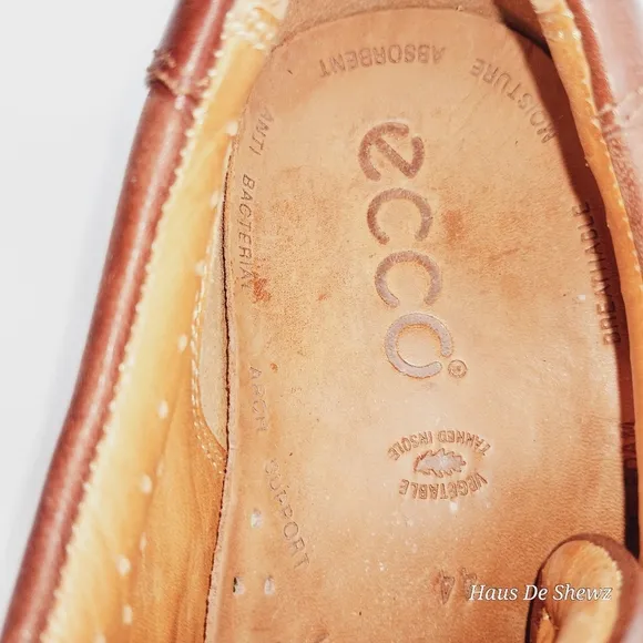 Ecco Fusion Moc Lace Shoes Brown Size 44