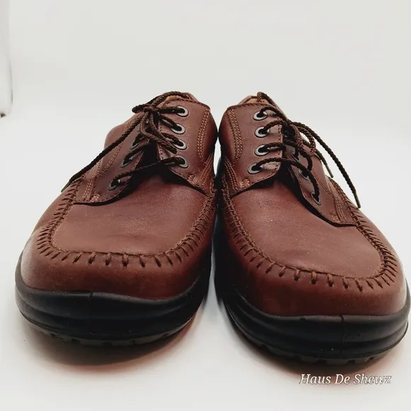 Ecco Fusion Moc Lace Shoes Brown Size 44