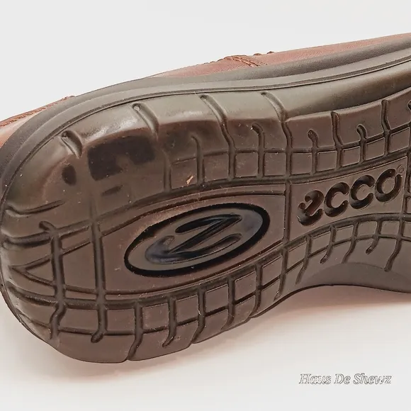 Ecco Fusion Moc Lace Shoes Brown Size 44