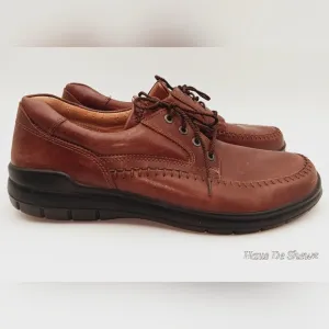 Ecco Fusion Moc Lace Shoes Brown Size 44