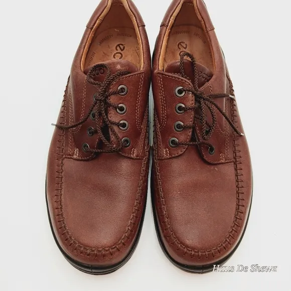 Ecco Fusion Moc Lace Shoes Brown Size 44