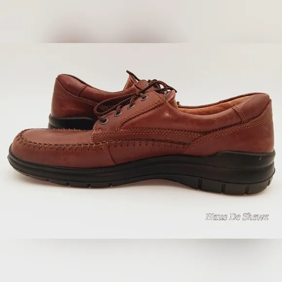 Ecco Fusion Moc Lace Shoes Brown Size 44