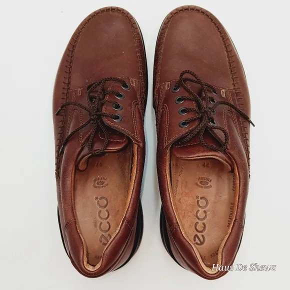 Ecco Fusion Moc Lace Shoes Brown Size 44