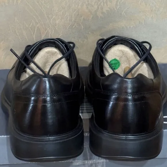 Ecco Helsinki Black Leather Oxford Shoes Dual Fit Insoles 11.5 NWB
