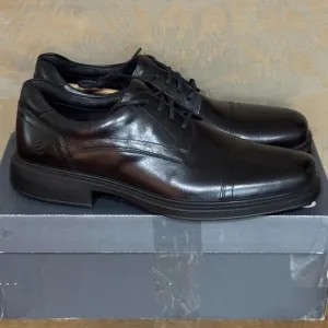 Ecco Helsinki Black Leather Oxford Shoes Dual Fit Insoles 11.5 NWB