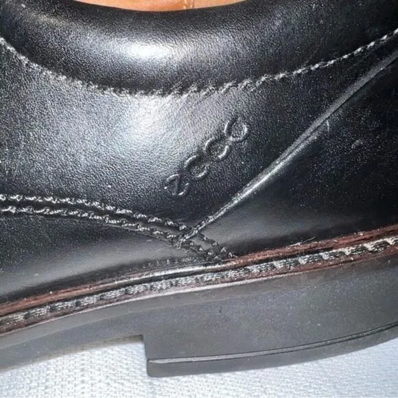 Ecco Holton Black Leather Business Casual Dress Comfort Shoes Size 11