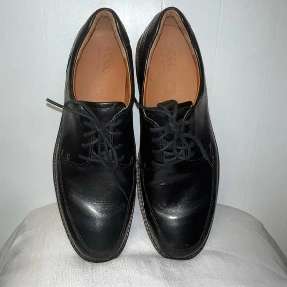 Ecco Holton Black Leather Business Casual Dress Comfort Shoes Size 11