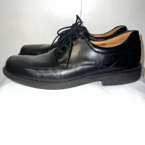 Ecco Holton Black Leather Business Casual Dress Comfort Shoes Size 11