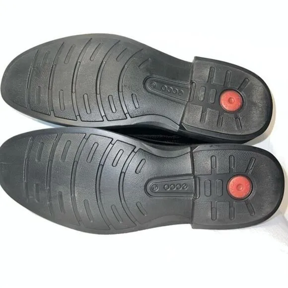 Ecco Holton Black Leather Business Casual Dress Comfort Shoes Size 11