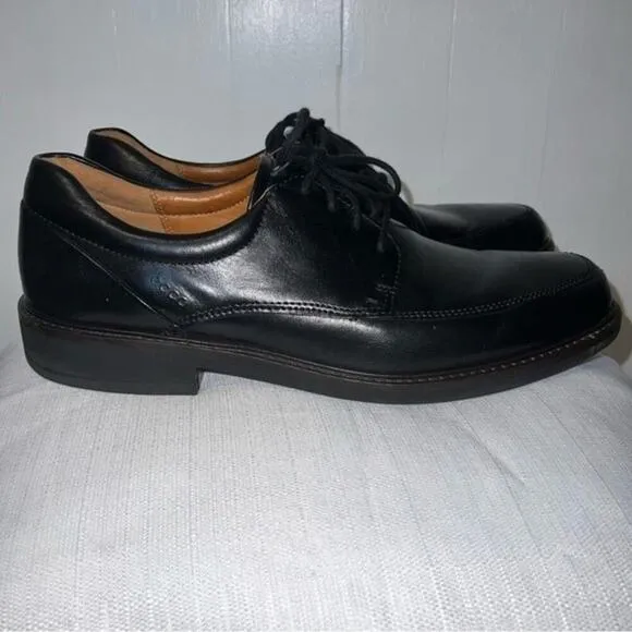 Ecco Holton Black Leather Business Casual Dress Comfort Shoes Size 11