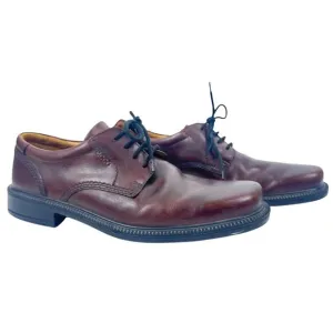 Ecco leather Oxford Dress Shoes Brown Lace Up Comfort Size 8/8.5