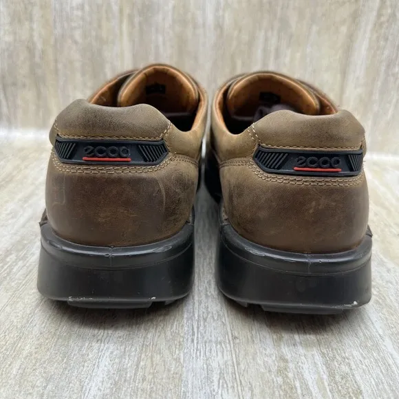 Ecco Light Shock Point Comfort Shoes Mens Size 12 Brouwn Nubuck Leather
