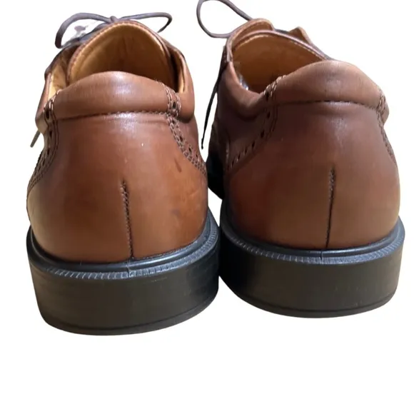 Ecco Mens Brogue Wingtip Oxfords 47 13-13.5 Comfort Western Retro Dress Shoes