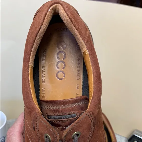 ECCO Men's Brown Nubuck Leather Shoes European Size 45