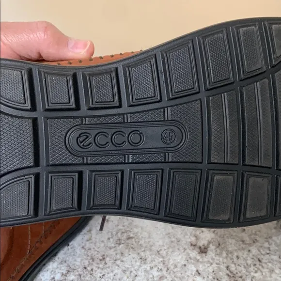 ECCO Men's Brown Nubuck Leather Shoes European Size 45