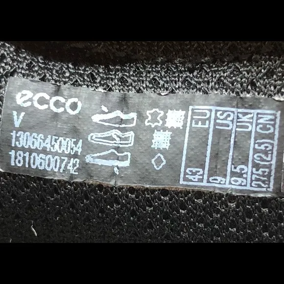 Ecco Mens Gore Tex Black Yak Leather Hybrid 3 Golf Shoes Size 9