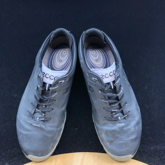 Ecco Mens Gore Tex Black Yak Leather Hybrid 3 Golf Shoes Size 9