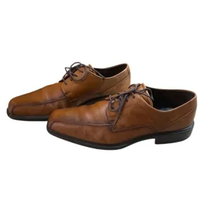 Ecco Men’s Lace Up Oxford Shoes Dress Shock Point Leather Brown Size 44/10-10.5