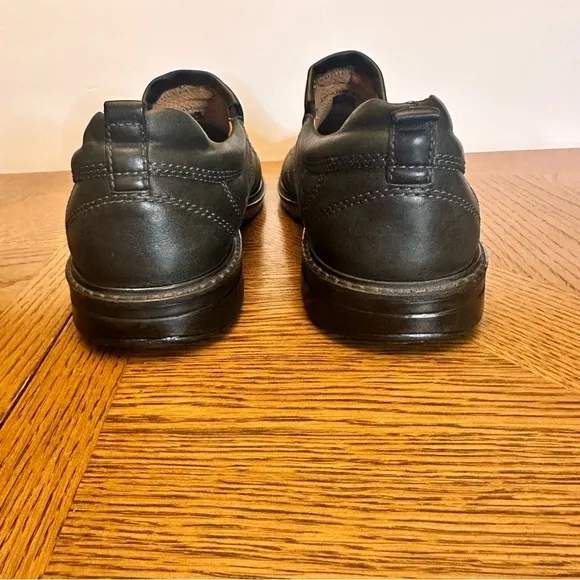 Ecco Mens Loafers Shoes Sz 45 US 11 Black Light Shock Point Slip On Loafers EUC